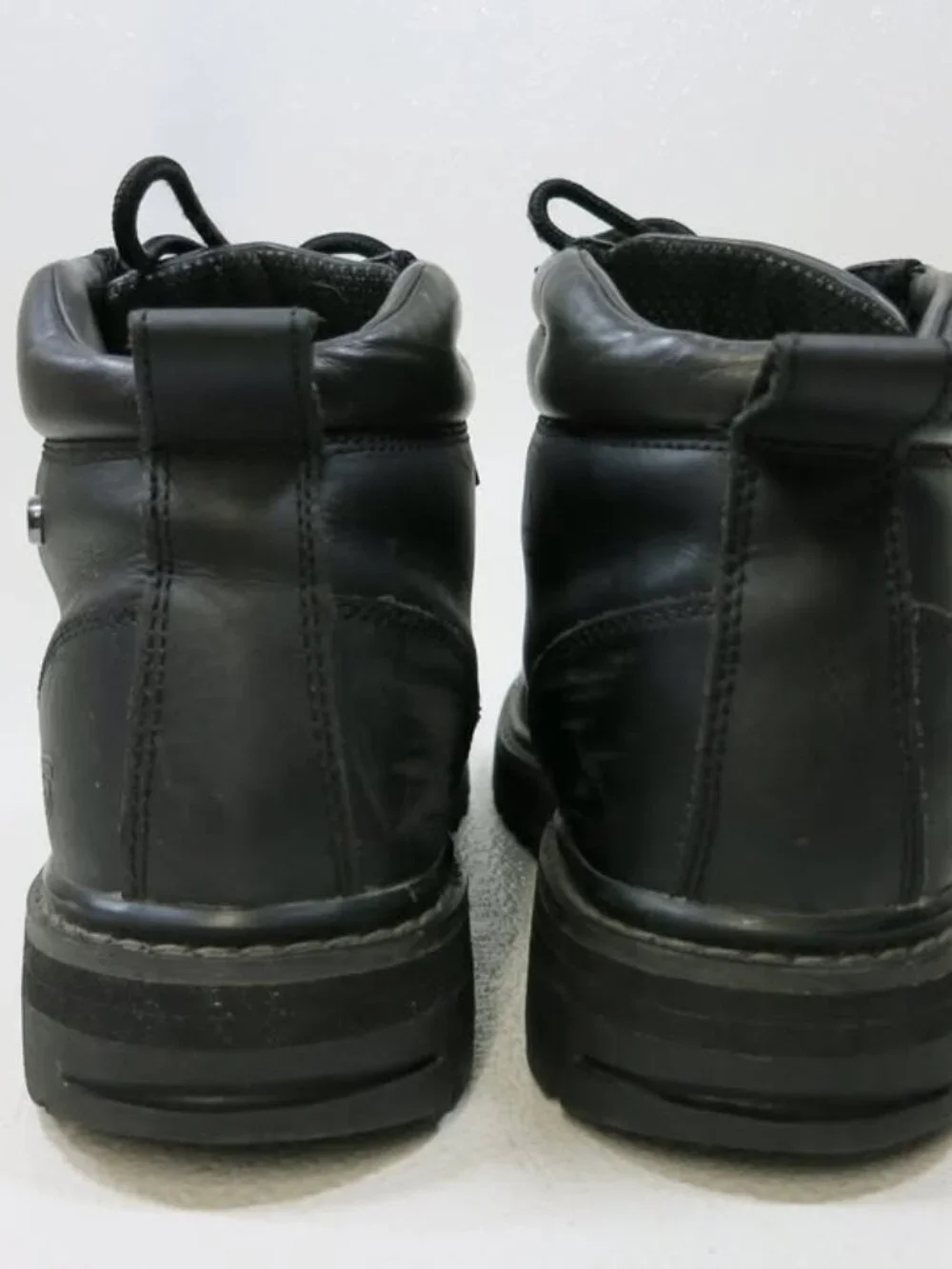 Skechers Soft Toe Leather Work Boots Men's Shoes Hiking Footwear Shoe Sz 12